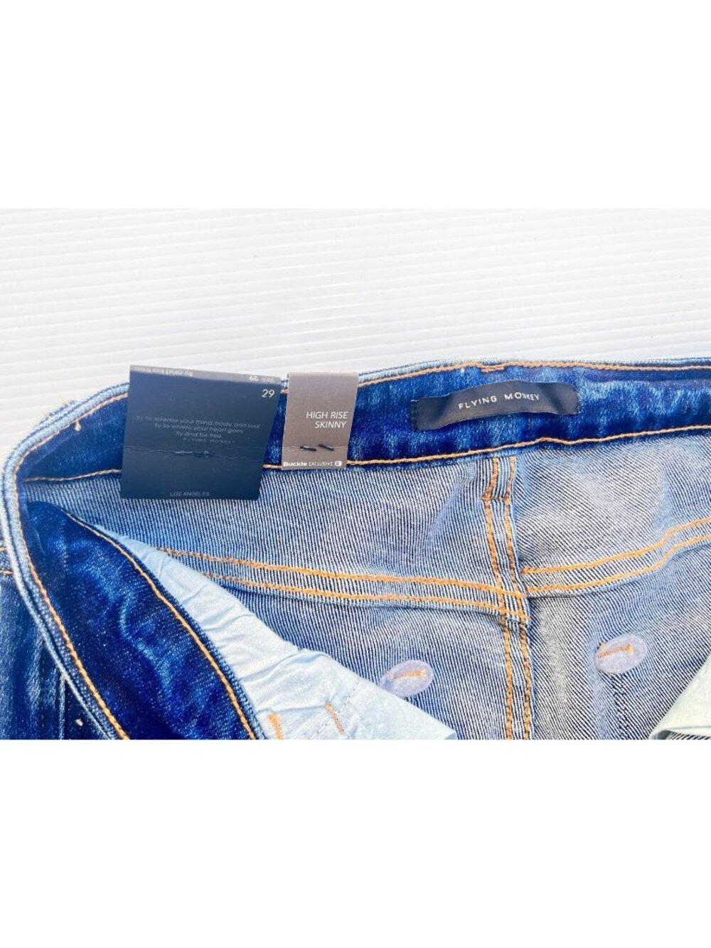 Flying Monkey Morrison High Rise Skinny Jeans 29 | Distressed | Stretch - Picture 12 of 13